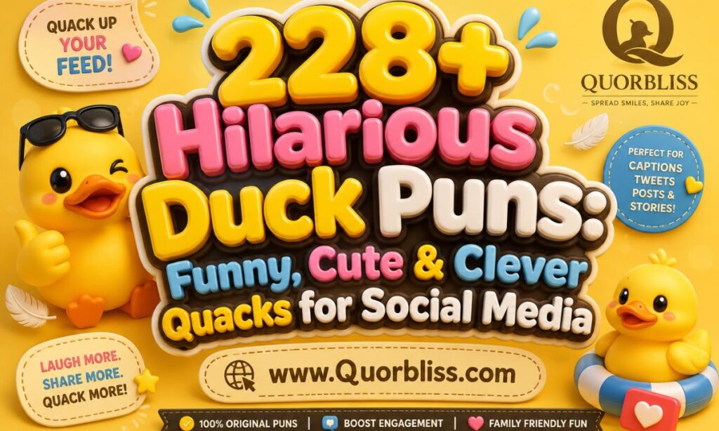 228+ Hilarious Duck Puns Funny, Cute & Clever Quacks for Social Media