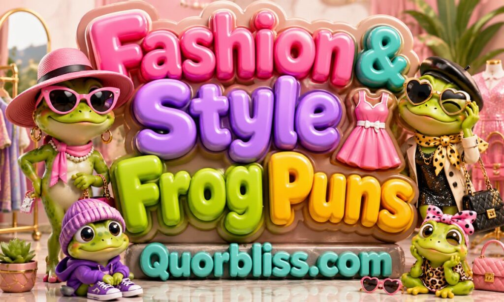 Fashion & Style Frog Puns 👗