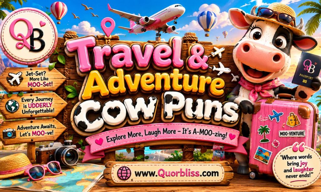 Travel & Adventure Cow Puns ✈️