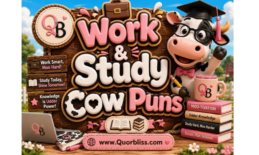 Work & Study Cow Puns 📚