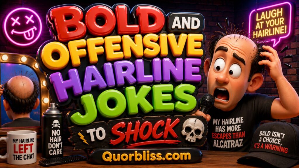 Bold and Offensive Hairline Jokes to Shock